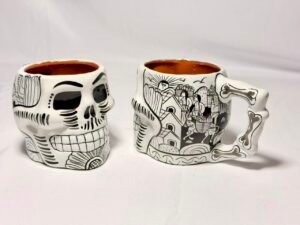 wholesale hand painted skull mugs